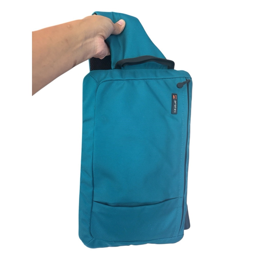 Protec A502 ZIP Sling Bag Backpack Teal Tablet iPad Padded Compartments EUC